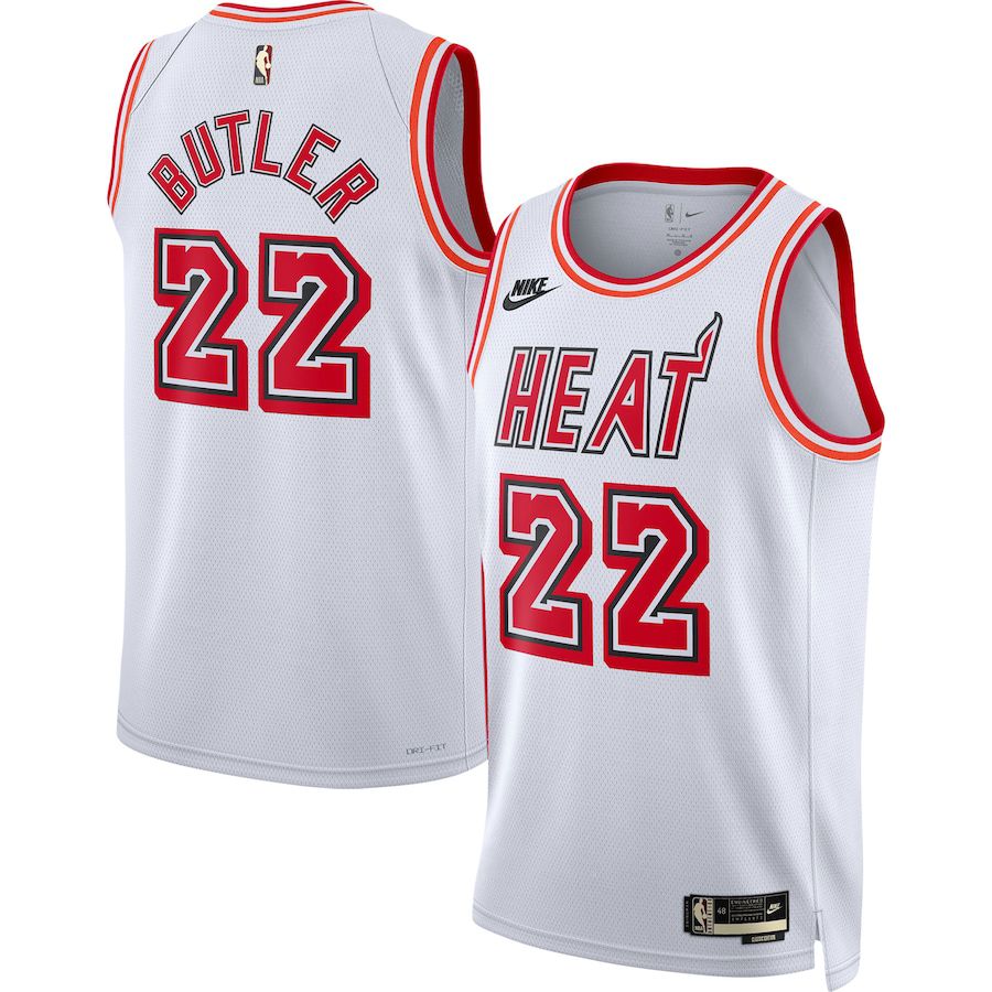Men Miami Heat #22 Jimmy Butler Nike White Classic Edition 2022-23 Swingman NBA Jersey